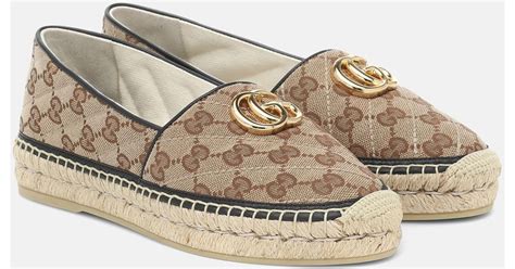 brown gucci espadrilles|Gucci platform espadrilles.